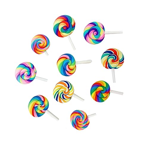 PartyKindom 10stücke Lollipop-broschen Bunt Lustig Passend Für Kleidung Und Taschen Dekorativ Personalisierbar Aus Kunststoff Und Metall Zufälliges Muster von PartyKindom