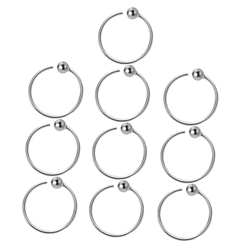 PartyKindom 10 Stück Teiliges Runde Ohrschmuck Creolen für Damen Modisch Vielseitig Tragbar für Party Cosplay Stilvolle Ohrpiercings von PartyKindom