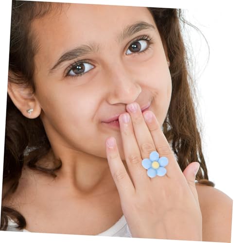 PartyKindom 100 Stück Teiliges Ringe Spielschmuck Offenes Design Verstellbar Bunte Cartoon Ringe für Mädchen Jahre Geburtstag Party Favors Geschenk von PartyKindom