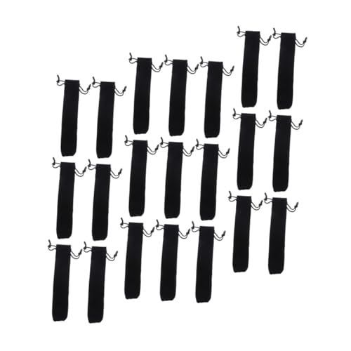 PartyKindom 100 Stück Teiliges Samtiger Stiftbeutel mit Kordelzug Leichtes Federmäppchen für Kugelschreiber Bleistifte und Schreibwaren Strapazierfähige Schwarze Stifttasche für Büro und von PartyKindom