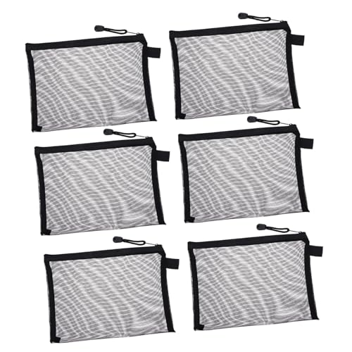 PartyKindom 10stücke Netztasche Schminktasche Kosmetiktasche Mesh Beutel Transparente Kulturtasche Stiftetasche Reisetasche Organizer Pouch Für Schule Büro Reisen von PartyKindom
