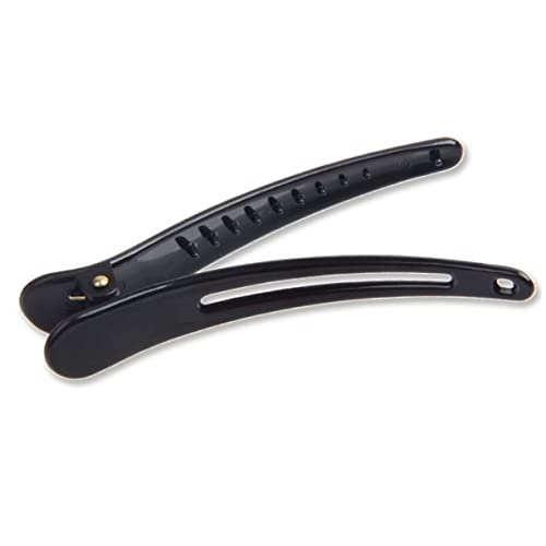 PartyKindom 12 Stück Clip Mit Haarnadelkante Griff Locken Alligator-haarspangen Für Frauen Haarklammern Zum Stylen Styling Haarklemmen Mini Stifte Zubehör Mädchen Dünn Kopfbedeckung Schwarz von PartyKindom