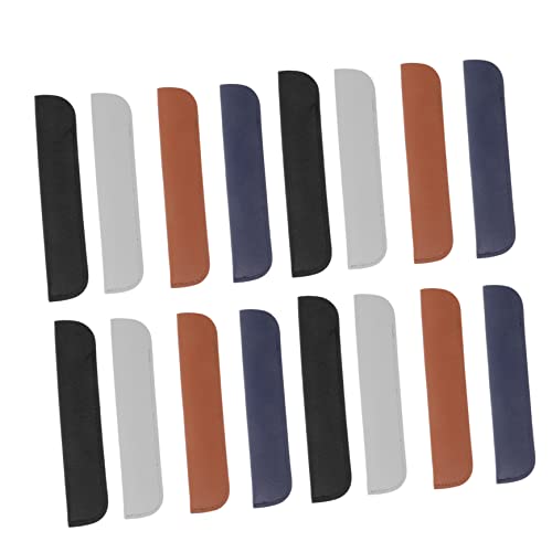 PartyKindom 12 Stück Teiliges PU Leder Stifteetuis für Einzelstifte Kratzfest Langlebig Leichtes Kompaktes Design Schwarz Braun Dunkelblau als für Familie und Freunde von PartyKindom