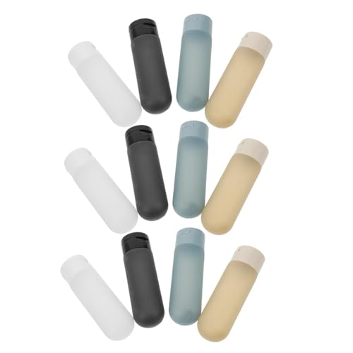 PartyKindom 12 Stück Teiliges Reiseflaschen Set Wiederbefüllbare Auslaufsichere Lotion Spender Kompakte Robuste Kosmetik Flaschen für Shampoo Conditioner Gesichtscreme für Männer und Reisen von PartyKindom