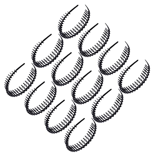 PartyKindom 12stücke Unisex Stirnband Schwarzer Gezahnter Haarreif Modischer Haarreif Für Frauen Und Männer Gesichtwaschband Langlebiges Material von PartyKindom