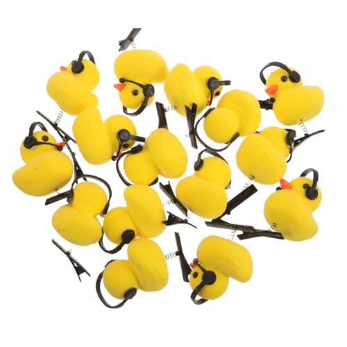 PartyKindom 15stücke Gelbe Enten-haarnadeln Cartoon-tier-clips Dekorative Haarspangen Für Mädchen Leichtes Material Verspieltes Design Für Party Und Alltag von PartyKindom