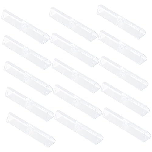 PartyKindom 15 Stück Teiliges Transparentes Stifteetui aus Acryl Dreieckige Aufbewahrungsbox für Kugelschreiber und Schreibwaren Stabile Geschenkverpackung Praktische Stift und Schmuckbox von PartyKindom