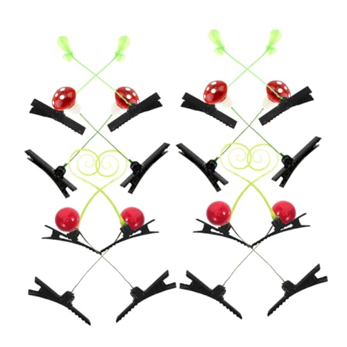 PartyKindom 16 Stück Teiliges Haarschmuck mit Niedlichen Pflanzen Haarspangen Kleine Haarklammern für Mädchen Robuste Farbverlaufene Haarclips für Alltag Cosplay und Besondere Anlässe von PartyKindom