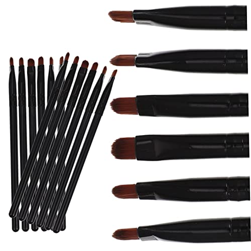 PartyKindom 18stücke Flacher Concealer-pinsel Für Augenbrauen Lippenpinsel Und Make-up Werkzeuge Set Mit Flachen Pinseln Für Concealer Unter Augen Und Eyeliner von PartyKindom
