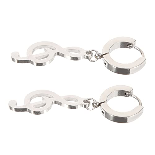 PartyKindom 1Paar Dangle Ohrringe mit Musiksymbol Stylischer Ohrschmuck für Männer Handgefertigt Langlebiger für Festivals Partys Tägliches Perfektes von PartyKindom