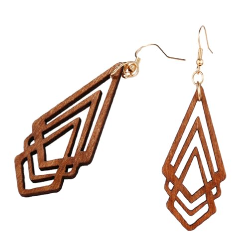 PartyKindom Rautenohrringe Holz Ausgehöhlt Vintage Ohrhänger für Damen Leichte Ohrschmuck für Alltag Partys und Besondere Anlässe PartyKindom Rautenohrringe Holz Ausgehöhlt Vintage Ohrhänger für Damen Leichte Ohrschmuck für Alltag Partys und Besondere Anlässe von PartyKindom