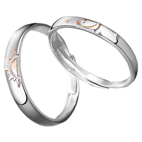 PartyKindom 1Paar Offene Ringe für Ihn Versprechen Ringe im Modernen Design für Langlebig Kratzfest Passend PartyKindom 1Paar Offene Ringe für Ihn Versprechen Ringe im Modernen Design für Langlebig Kratzfest Passend von PartyKindom