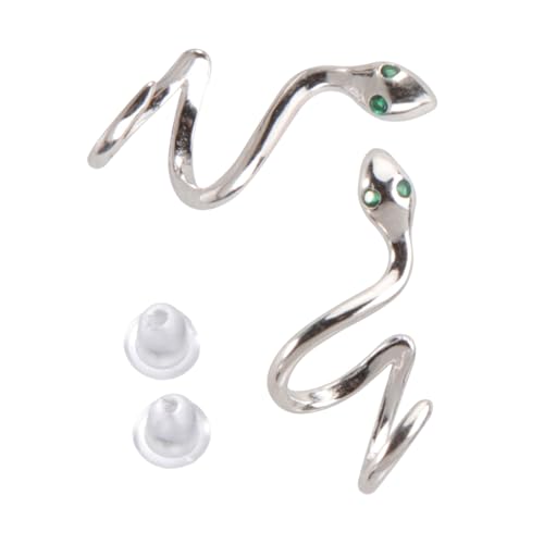 PartyKindom Silberne Schlangenohrringe Stilvoller Ohrschmuck Schmuck-ohrhänger Elegante Ohrentropfen Für Damen Fein Verarbeitet Aus Hochwertigem Material von PartyKindom