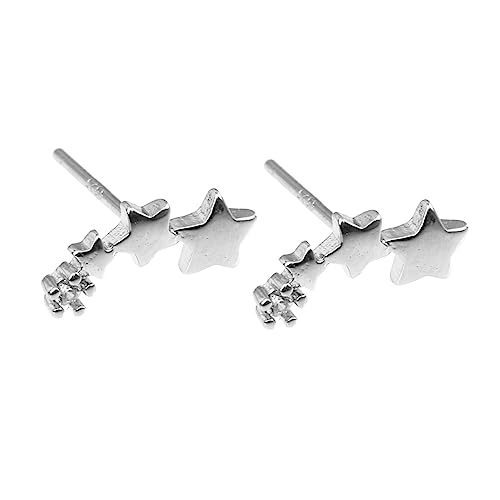 PartyKindom Stern Ohrstecker Aus Silber Mit Strass Für Damen Bezauberndes Design Korrosionsbeständig Schickes Accessoire Für Alltag Und Mode von PartyKindom