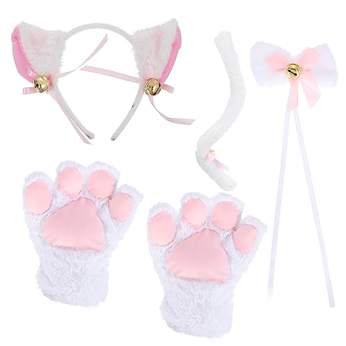 PartyKindom 1Satz Kätzchen Cosplay Teiliges mit Katzenohren und Fliege für Partys Karneval und Kostümideen von PartyKindom
