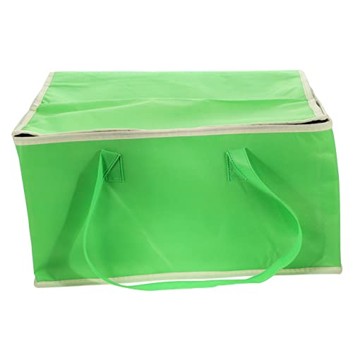 PartyKindom 1Stk Tasche isolierbeutel thermoshopper schurucksack Portemonnaie handtadche rucksacksauger The Pack Müll Wiederverwendbare Gefrierbeutel Kompakt Einkaufstüte Behälter Vlies Green von PartyKindom