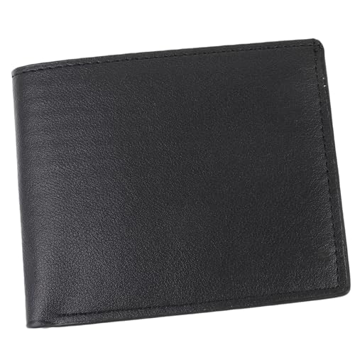 PartyKindom 1Stück Herren Geldbörse Brieftasche mit Kartenhalter Foto Münzfach Hochwertigem Rindsleder für Bargeld Kartenorganisation von PartyKindom