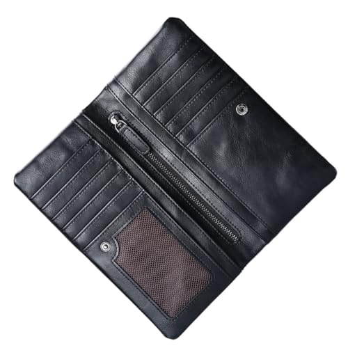 PartyKindom 1Stück Männer Geldbörse mit Großer Kapazität Multifunktionale Brieftasche Hochwertigem für Täglichen Gebrauch Zipper Wallet für Karten von PartyKindom