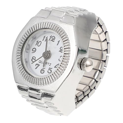 PartyKindom 1Stück Quarzfingeruhr für Damen Ring Uhr im Minimalistischen Design für Freizeit Partys Verstellbar Leicht Kombinierbar mit Jedem Outfit von PartyKindom