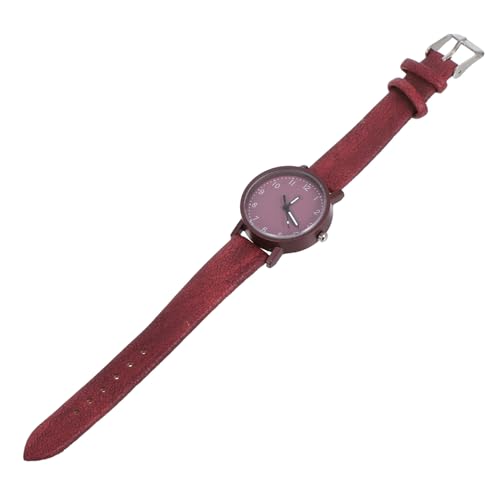 PartyKindom Rot Armbanduhr Damen Quarzuhr Mattpolierte Lässige Zeitanzeiger Geburtstagsgeschenk Uhr Für Studenten Frauen Uhr Für Mädchen von PartyKindom