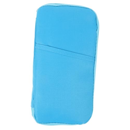 PartyKindom 1Stück Reise Brieftasche mit Reißverschluss Multifunktionale Kartenhülle Passhalter für Herren Damen Robustem Canvas S Zufälligen Farben Dunkelblau von PartyKindom