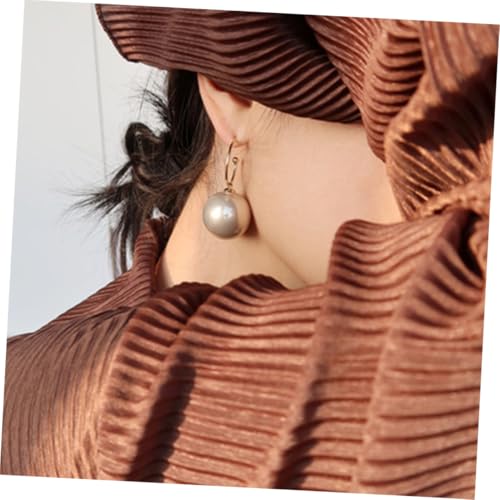 PartyKindom 2 Paar Extravaganter Perlen Ohrstecker im Damen Ohrhänger aus Legierung mit Künstlicher Perle Leichte Ohrschmuck in Champagnergold für Alltag und Party von PartyKindom