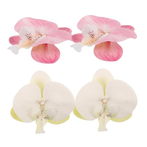 PartyKindom 2 Paar Orchideen-schuhclips: Dekorative Blumen-schuhschnallen, Abnehmbarer Anhänger Für High Heels, Sandalen – Für Damen, Strand, Urlaub, Party, Braut, Hochzeit, Zubehör von PartyKindom