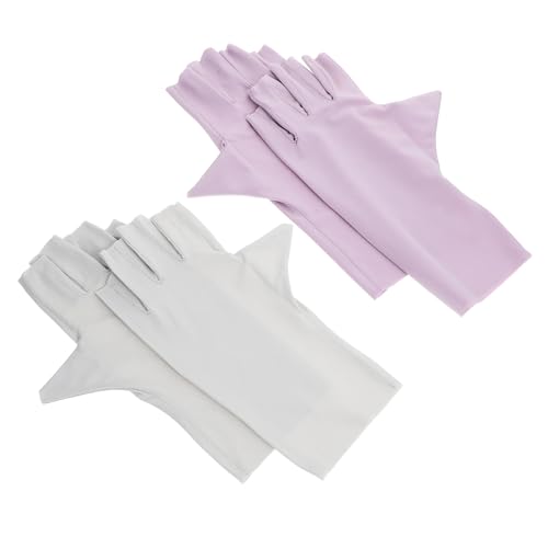 PartyKindom 2 Paare Fingerlose UV Schutz Handschuhe Damen Maniküre Sonnenschutz Atmungsaktiv Dünn für Nagelpflege und UV Beständig Hitze Gel Lampenschutz PartyKindom 2 Paare Fingerlose UV Schutz Handschuhe Damen Maniküre Sonnenschutz Atmungsaktiv Dünn für Nagelpflege und UV Beständig Hitze Gel Lampenschutz von PartyKindom
