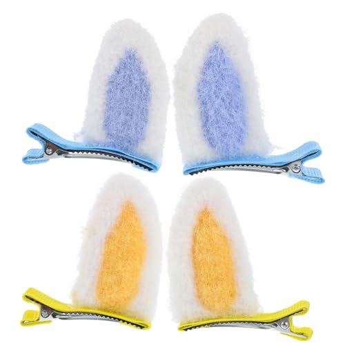 PartyKindom 2 Paare Häschen Haarspangen Für Mädchen Plüsch Und Legierung Süße Hasenohr Haarklammern Kinder Haarschmuck Für Ostern Haaraccessoires Für Feste von PartyKindom