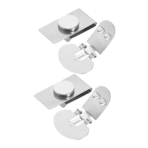 PartyKindom 2 Paare Magnetische Unsichtbare Krawattenklammer aus Dezente Krawattenhalter mit Sicherem Halt Knitterfrei und Antiswing für Herrenhemden Magnetischer Krawattenpin Zubehör von PartyKindom