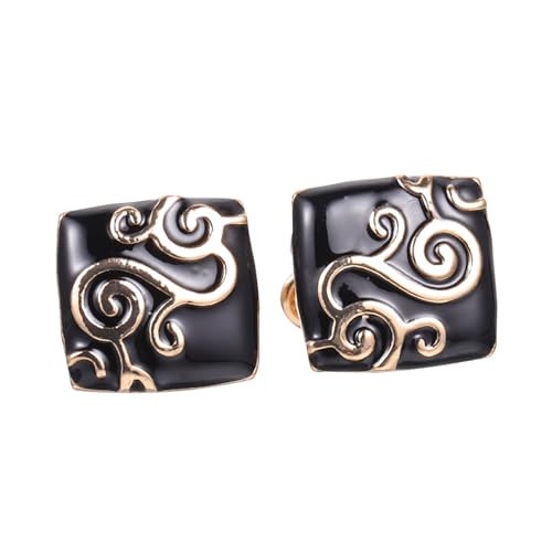 PartyKindom 2 Paare Zinklegierung Manschettenknöpfe Vintage Quadratisch Knopfbefestigung Unisex Hemd Anzug Dekoration DIY Kleidung Accessoire von PartyKindom