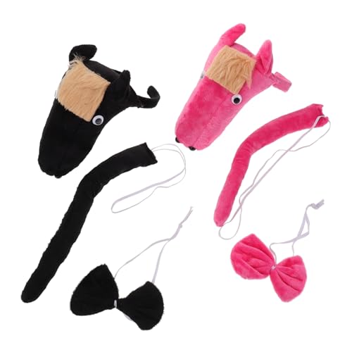 PartyKindom 2sätze Pferdeohren-stirnband Und Fliege-set Für Erwachsene Tierkostüm-zubehör Für Partys Halloween Und Kostüme Komplettes Accessoire-set Für Pferde-look von PartyKindom