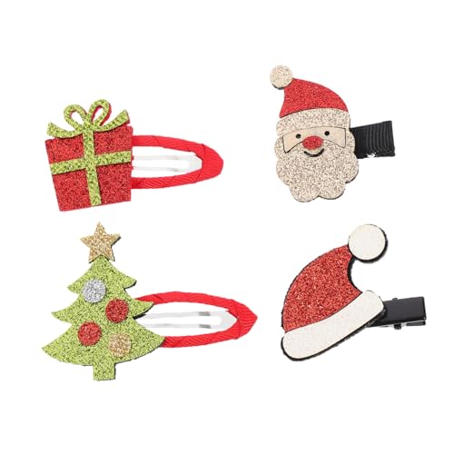 PartyKindom 2 Sätze Weihnachtliche Haarklammern für Bunte Haarspangen Festlich Party Haaraccessoires Mädchen Adventskalender Geeignet von PartyKindom
