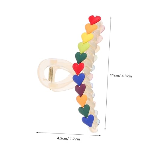 PartyKindom 2 Stck Große Haarklammer mit Buntem Starke Klammerkraft Schmerzfrei Robustes Material Transparente und Schwarze Haarklammern für Dickes und Praktische Haaraccessoires für Damen von PartyKindom