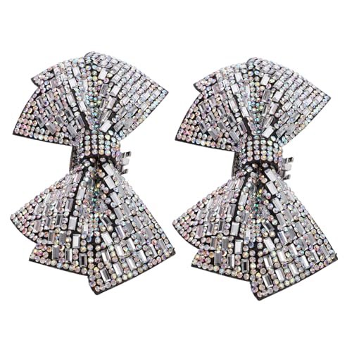 PartyKindom 2 Stück Abnehmbare Strass Schleifen Schuhschmuck Dekorative Damenschuh Charms für High Heels Pumps Stiefel Vielseitig für Hochzeit Party Alltag Leicht und Formbeständig von PartyKindom