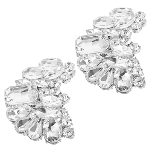 PartyKindom 2 Stück Abnehmbare Strass Schuhclips aus Robustem Zinklegierung Dekorative Schuhschmuck für Damen High Heels Hochzeit Brautschuh Zubehör Schuhblumen von PartyKindom