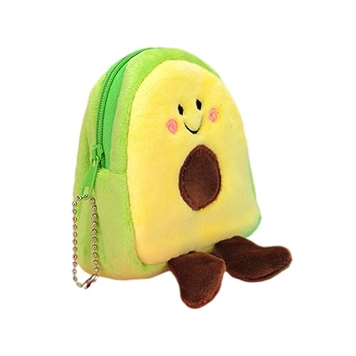 PartyKindom 2 Stück Avocado Cartoon Münzbeutel Kompakter Kleingeldbeutel für Damen Leichter Mini Geldbeutel als Lippenstifthalter und Schlüsselanhänger Praktischer Change Holder für von PartyKindom