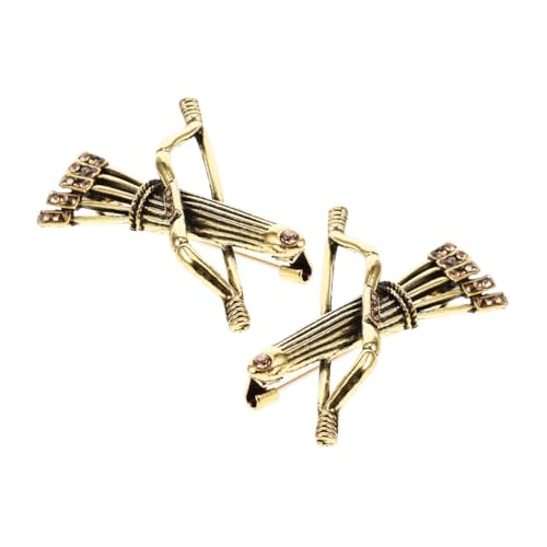 PartyKindom 2 Stück Barockstil Brosche Vintage Pfeilförmiger Anstecker aus Langlebiger Zinklegierung für Herren Anzug Revers Hochzeit Kunstvoll Poliert Vielseitig als Modisches Accessoire von PartyKindom