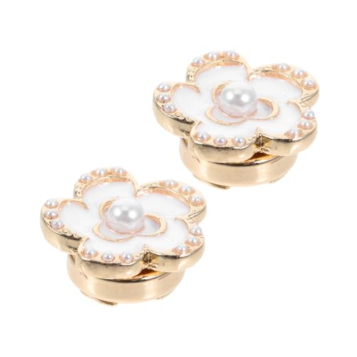 PartyKindom 2 Stück Blumen Manschettenknopf Abdeckungen Goldlegierung Dekorative Knopfclips für Diy Nähprojekte Verschönerungen für Damenhemden und Kleider von PartyKindom