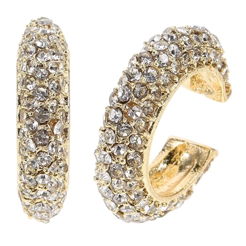 PartyKindom 2 Stück C Förmige Ohrclips Damen Piercing Zinklegierung Ohrmanschetten mit Strass Vielseitige Ohrschmuck Accessoires für Alltag und Cosplay PartyKindom 2 Stück C Förmige Ohrclips Damen Piercing Zinklegierung Ohrmanschetten mit Strass Vielseitige Ohrschmuck Accessoires für Alltag und Cosplay von PartyKindom