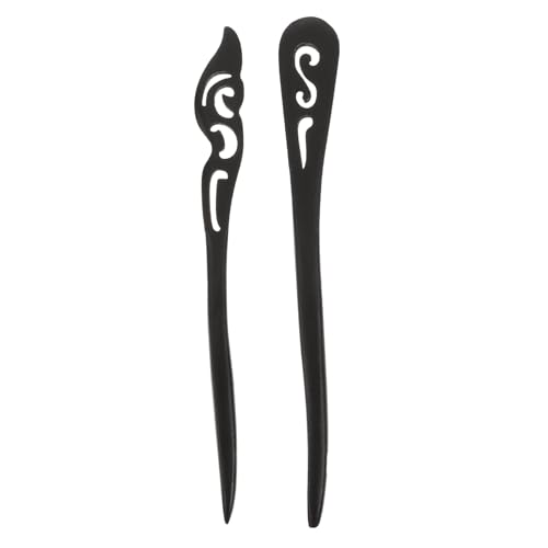 PartyKindom 2 Stück Chinesisches Haarstäbchen Holzoptik Haarschmuck Haarpin Haarnadel Haarklammer für Damen Mädchen Eleganter Haarschmuck für Alltag und Festliche Anlässe von PartyKindom