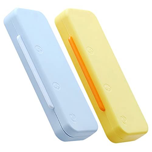 PartyKindom 2stücke Plastikbox Federmäppchen Stapelbarem Design Robust Und Langlebig Für Stifte Bleistifte Anspitzer Radiergummis Geeignet Für Schüler Lehrer Büro von PartyKindom