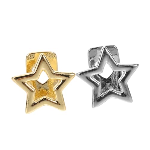 PartyKindom 2 Stück Hip Hop Zahngrills Mit Stern Design Metall Einzelzahnkappen Für Männer Dekorativer Zahnschmuck Für Halloween Partys Und Nachtleben von PartyKindom