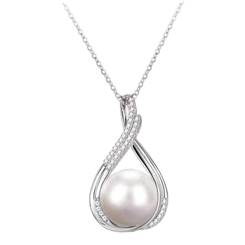 PartyKindom 2 Stück Geometrische Süßwasserperlen Halskette mit Anhänger Stilvolle Schmuckstücke für Hochzeiten Geburtstage und Weihnachten Damen Halskette von PartyKindom