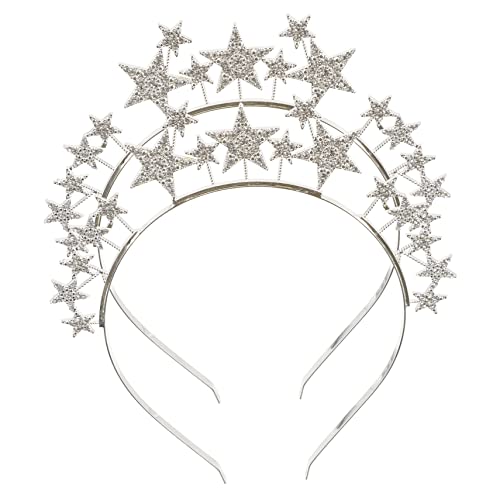PartyKindom 2 Stück Glitzernde Haarreifen mit Sternform Metallisch Komfortabel und Leicht Festliche Haarschmuck für Partys Foto Shootings und Besondere Anlässe von PartyKindom