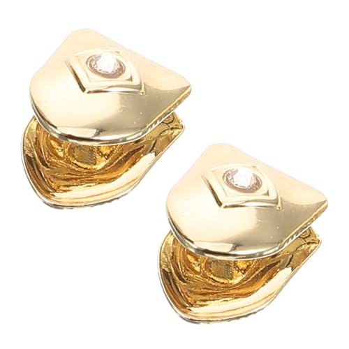 PartyKindom 2 Stück Goldene Zahnschmuck Grills Kupfer Single Tooth Cap Leicht Tragbar Modischer Zahnaufsatz Für Cosplay Club Alltag von PartyKindom