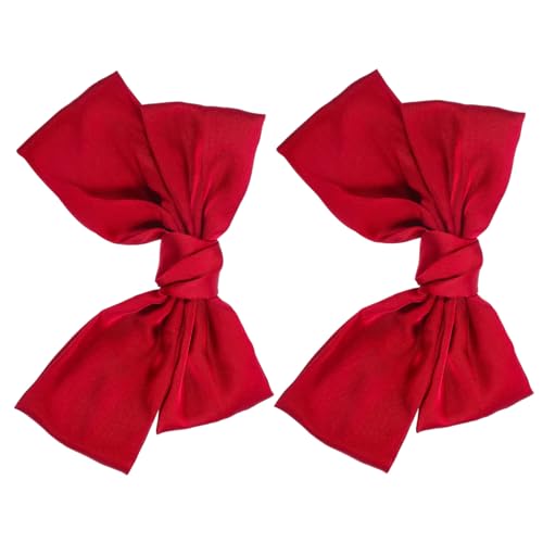 PartyKindom 2 Stück Große Rote Haarschleife Haarklammer Schleifen Haarschmuck Damen und Mädchen Haarklammer für Party und Alltag von PartyKindom