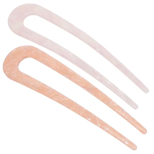 PartyKindom 2stücke U-förmige Haarnadeln in Khaki Wassermelonrot Praktische Haarschmuckakzente Für Hochzeiten Und Tägliche Anlässe Elegantes Haarzubehör Für Damen von PartyKindom