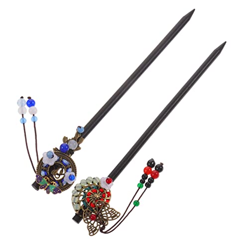 PartyKindom 2 Stück Haarschopsticks für Damen Haarstäbe Schmetterlingen Dekorative Haarnadeln mit Quasten für Hochzeiten Partys von PartyKindom