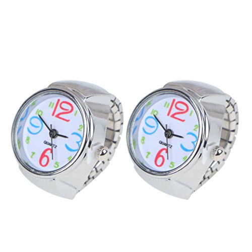 2st Herren Digitaluhr Ringuhr Fingeruhr Für Uhrenringe Uhr Klingeln Digitaluhren Für Damen Fingeruhren Für Schmuck Fingeruhr Uhr Mit Rundem Ring Binäre Uhr Armband Quarz Liebhaber von PartyKindom